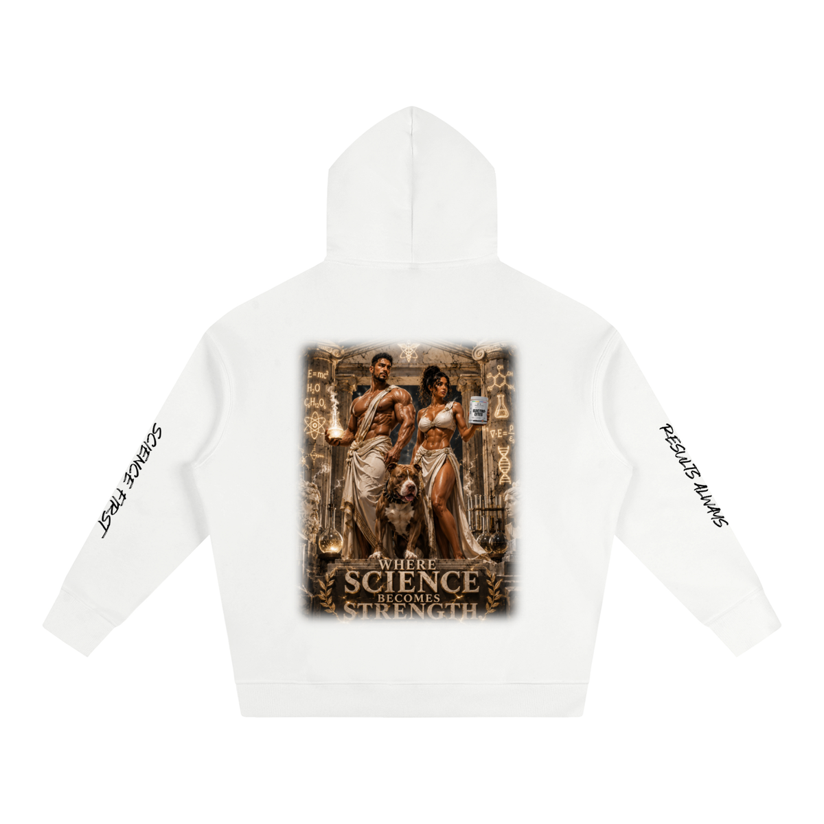Oversize PSN Greek God Fleeced Hoodie (Black logo)