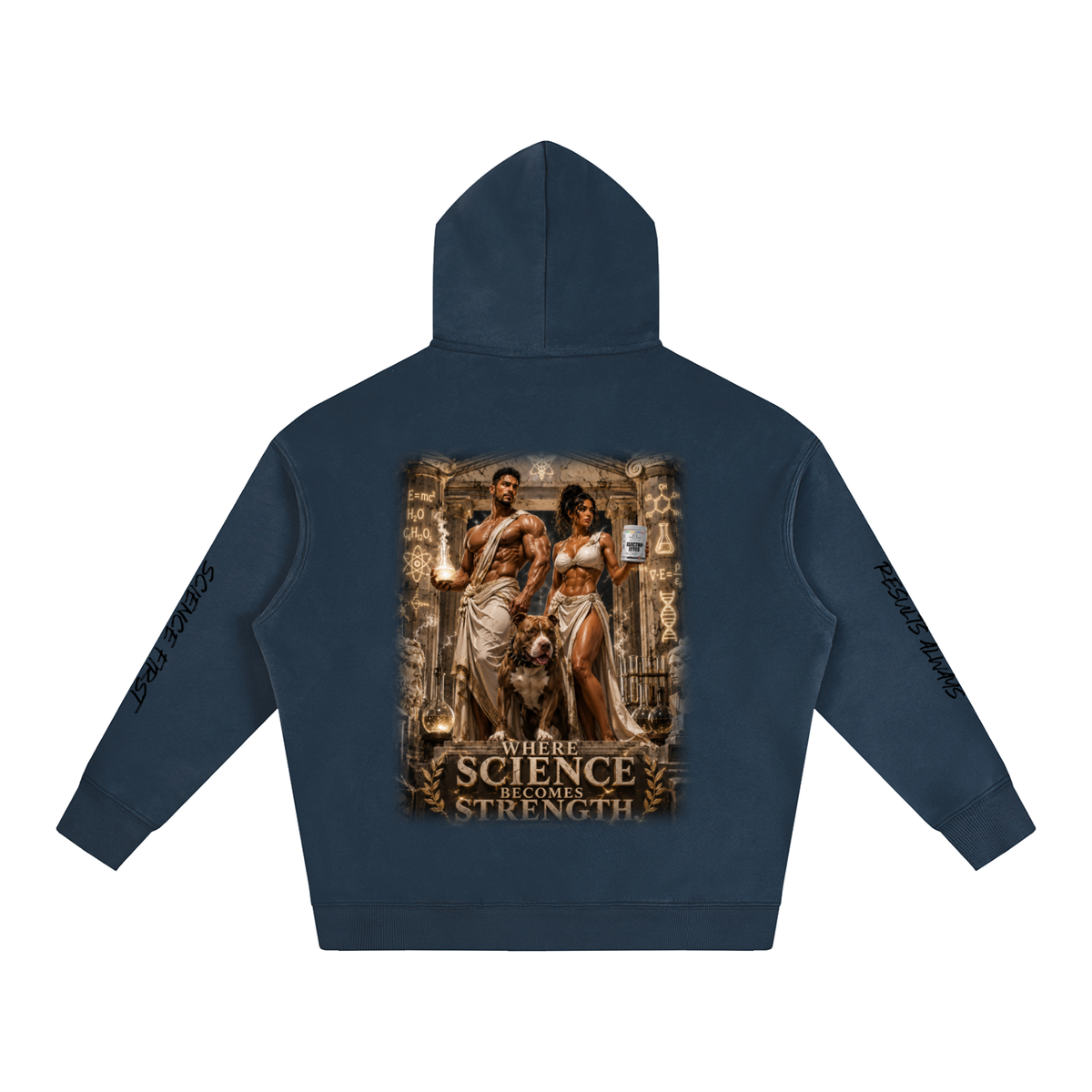 Oversize PSN Greek God Fleeced Hoodie (Black logo)