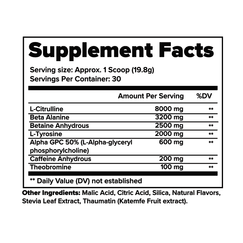 Supplement Facts: PSN Pre-Workout