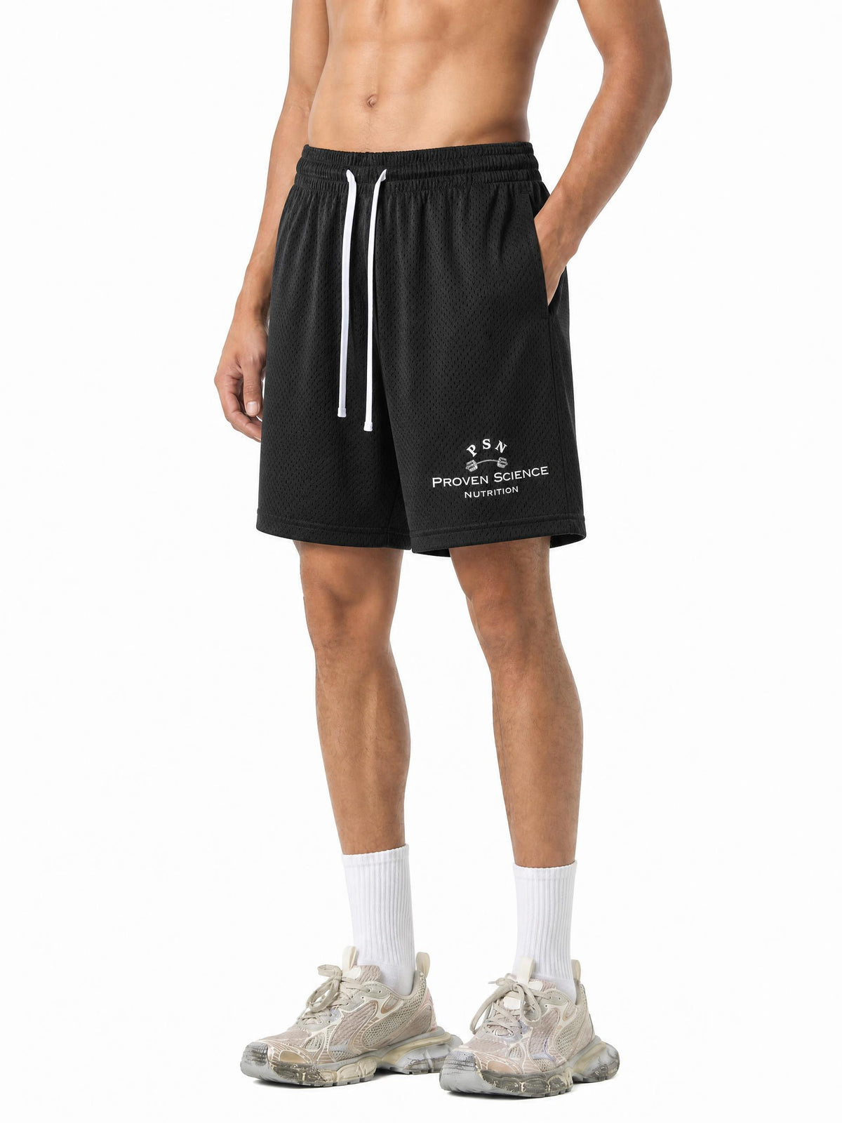 Mesh Drawstring PSN Shorts, photo 1
