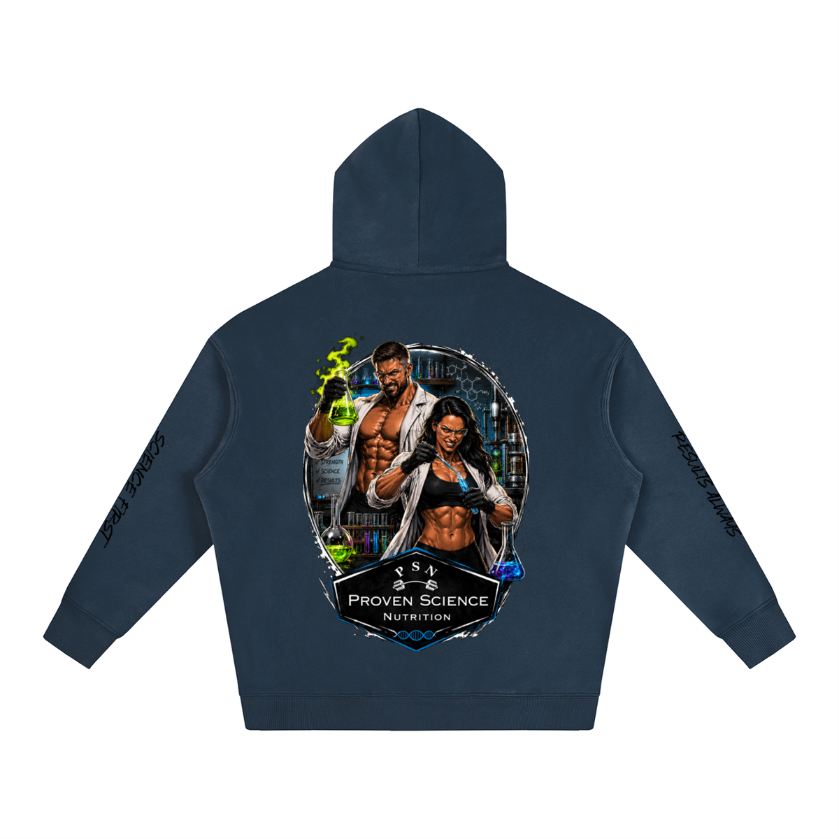 Oversize PSN Mad Scientist Fleeced Hoodie (black logo)