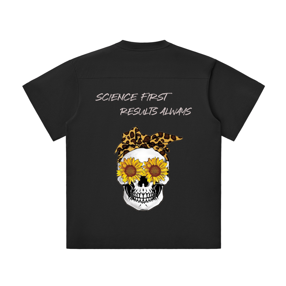 PSN Lightweight Oversized Tee – Sunflower Skull Back