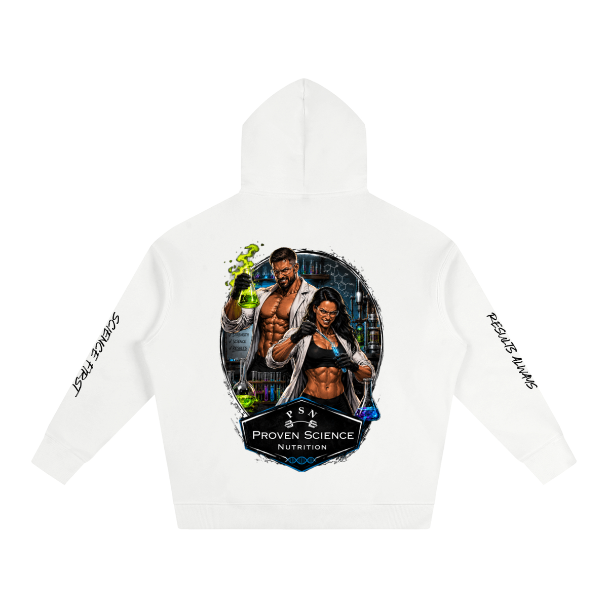 Oversize PSN Mad Scientist Fleeced Hoodie (black logo)