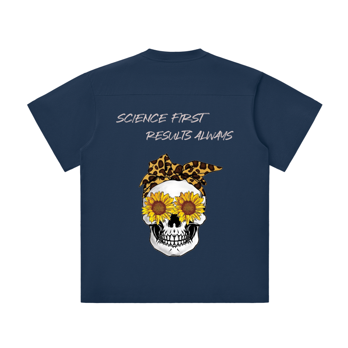 PSN Lightweight Oversized Tee – Sunflower Skull Back