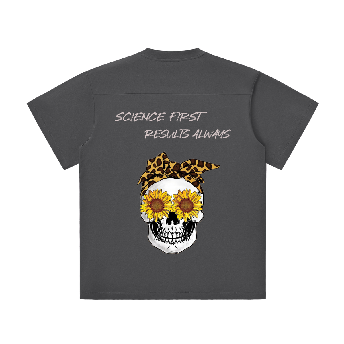 PSN Lightweight Oversized Tee – Sunflower Skull Back