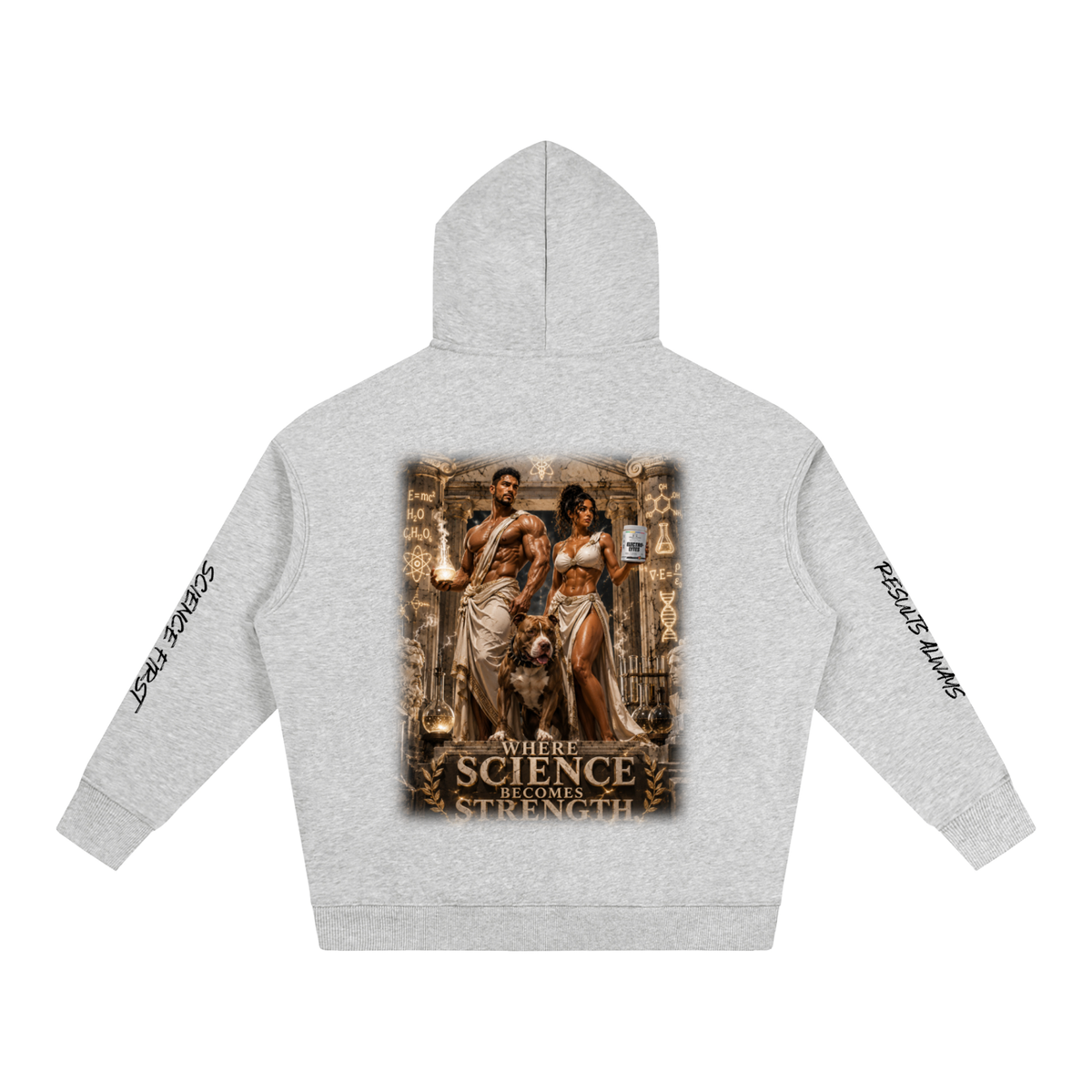 Oversize PSN Greek God Fleeced Hoodie (Black logo)