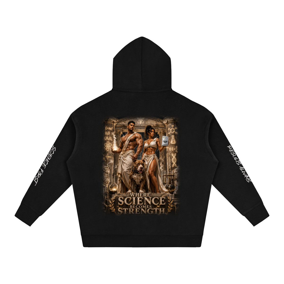 Oversize PSN Greek Gods Fleeced Hoodie (white logo)