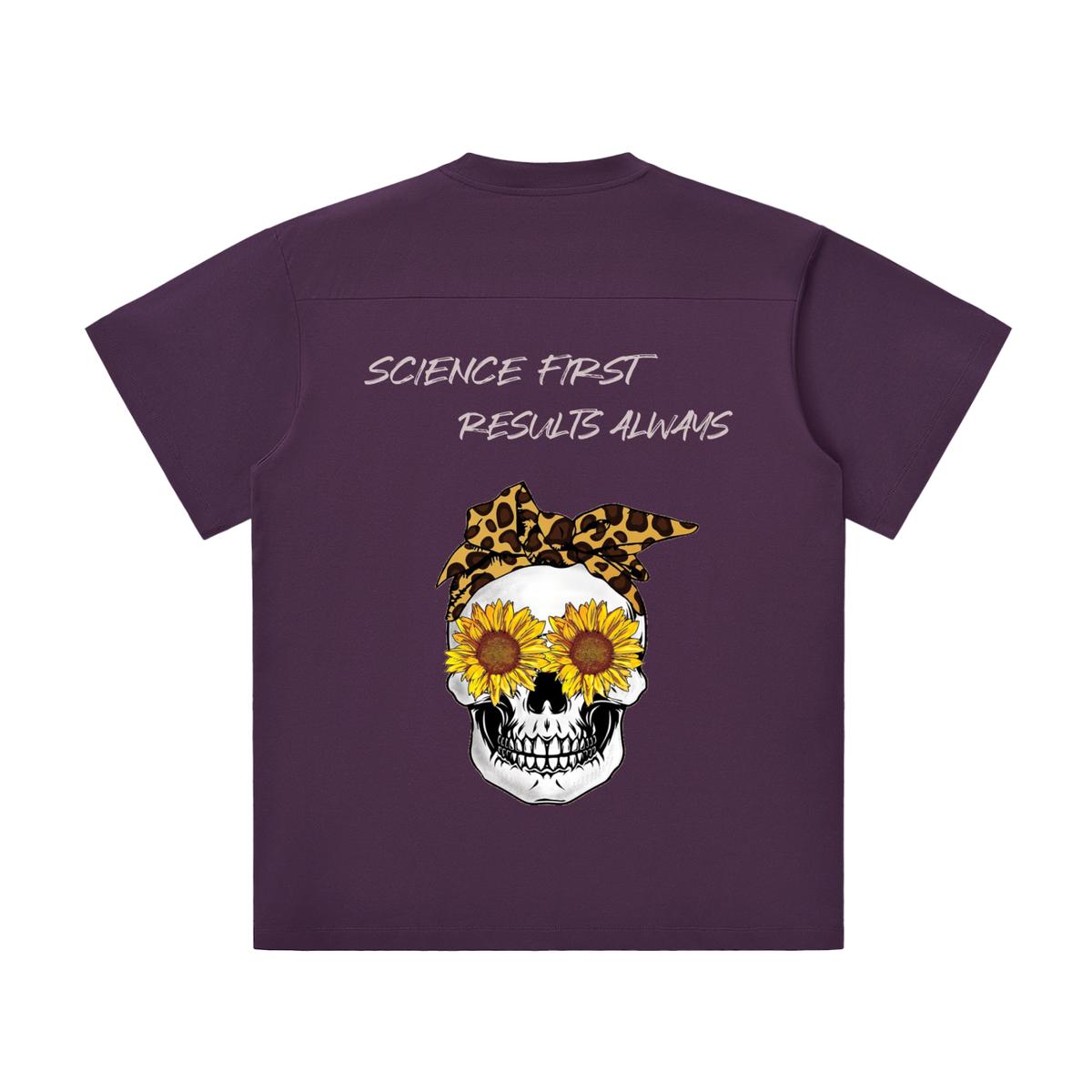 PSN Lightweight Oversized Tee – Sunflower Skull Back