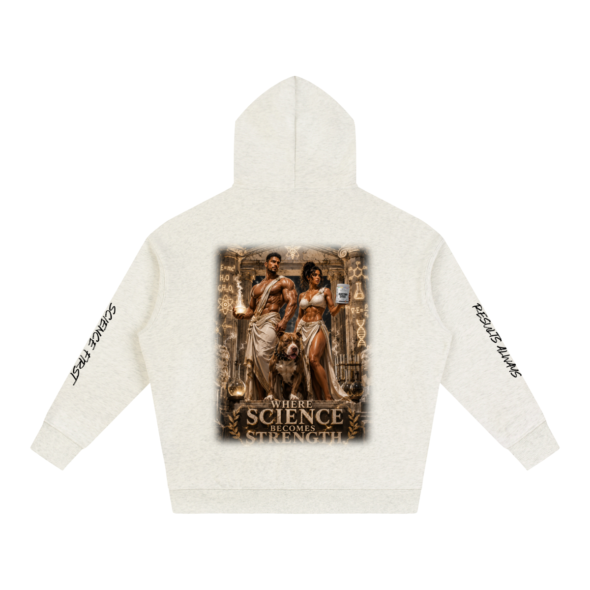 Oversize PSN Greek God Fleeced Hoodie (Black logo)