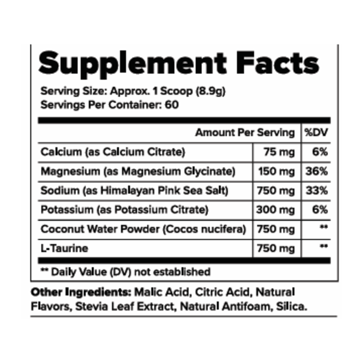 Supplement Facts: PSN Electrolytes